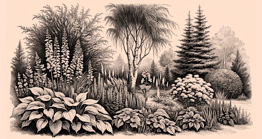 A diverse array of plants, symbolizing the rich possibilities of planting in clay soil.