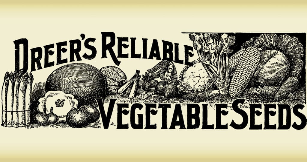 Seed catalog cover encapsulates the golden era of gardening and reminds us of the timeless importance of enhancing your soil for a prosperous garden.